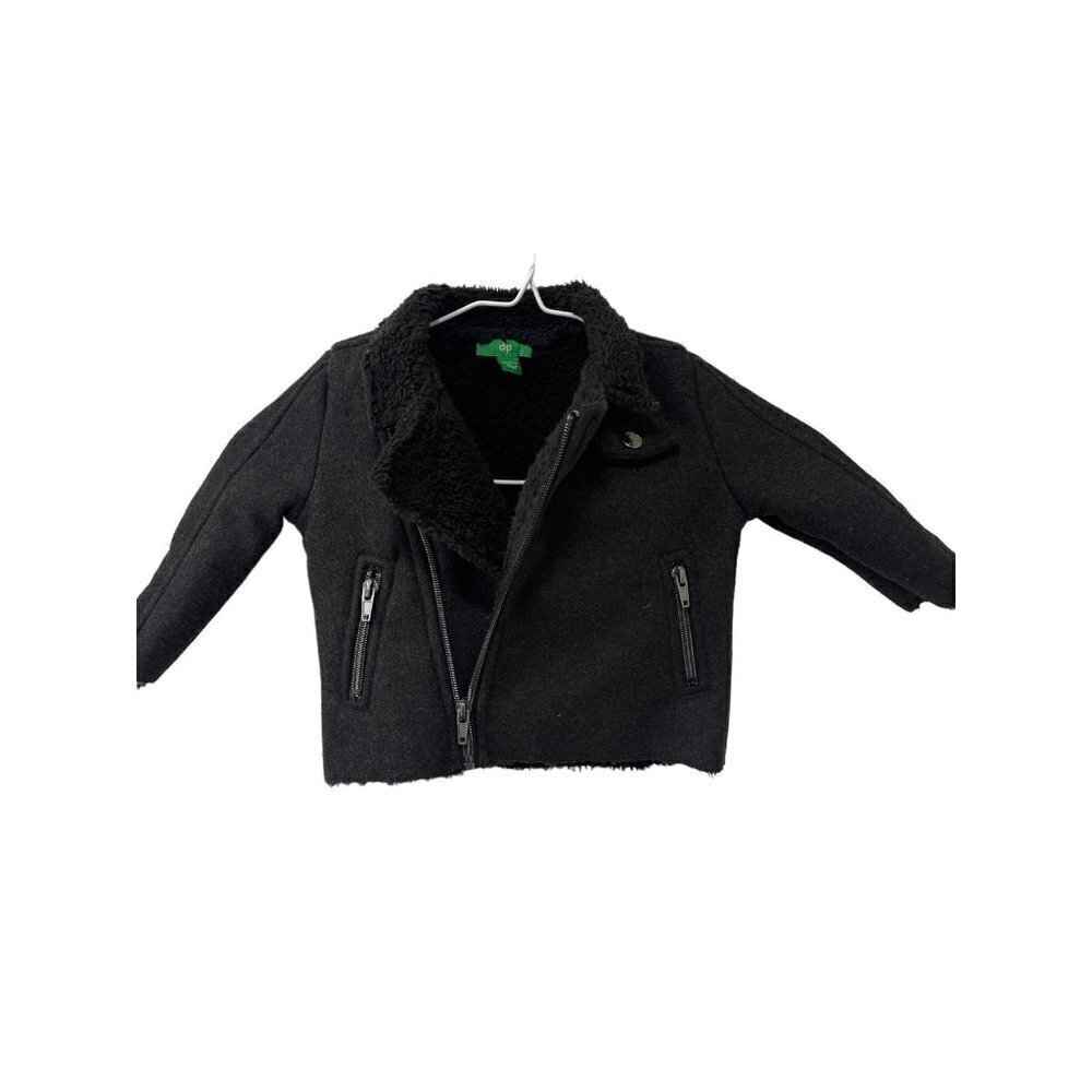 Dip Faux Fur Lined Biker Jacket Unisex Baby Size 6-12 Months